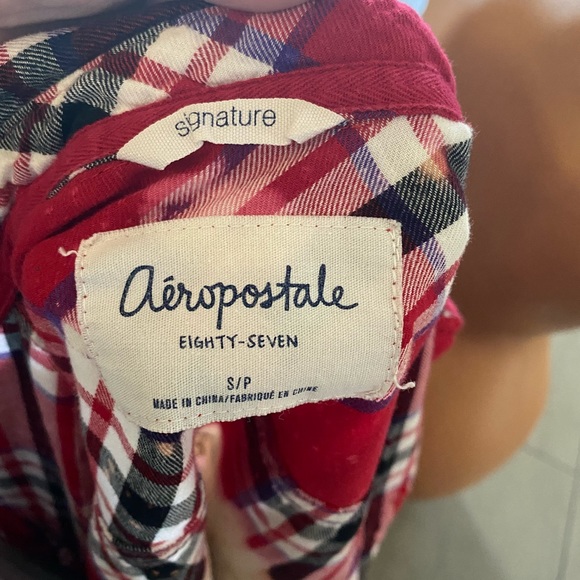 NEW HIS BABE Hubs and Hers Red Button up Flannel - Picture 2 of 3